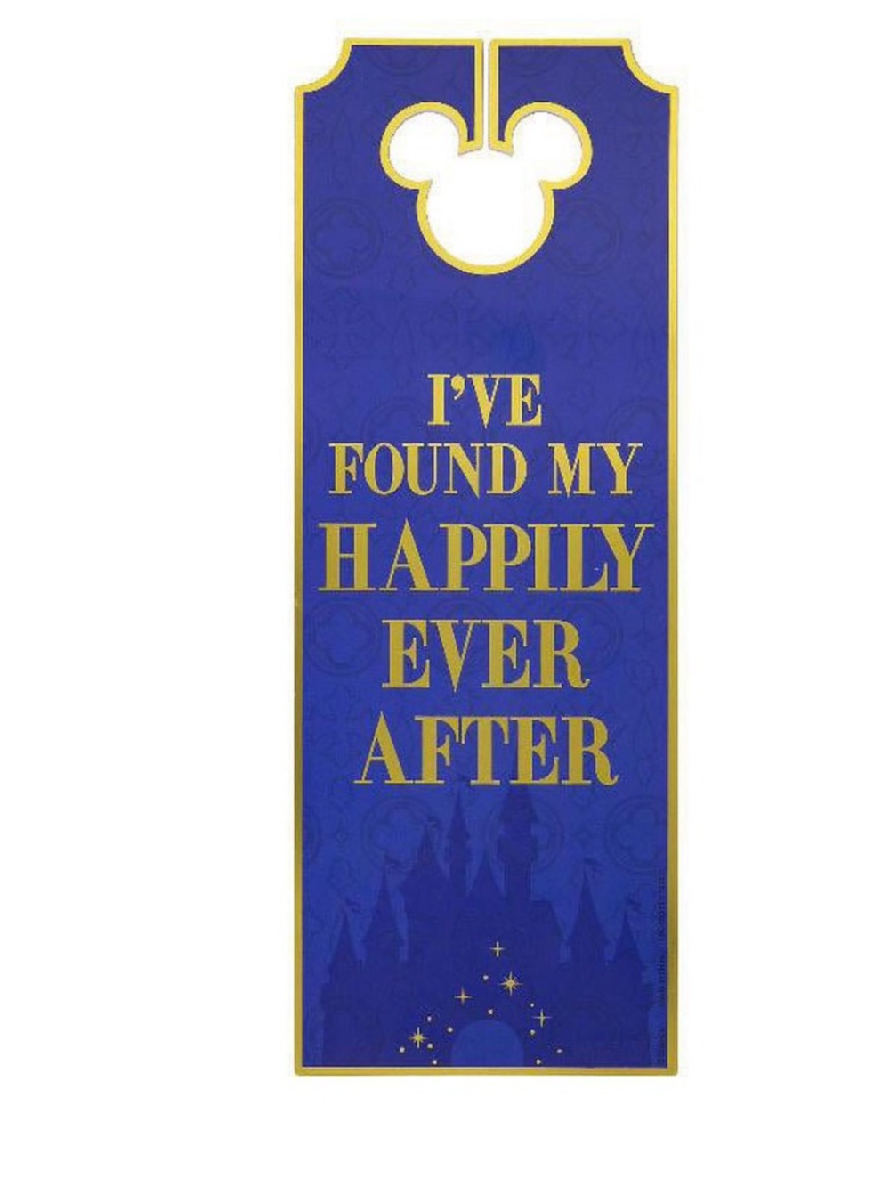 Disney Gold and Blue "I'm Looking For My Once Upon A Time" Door Hanger